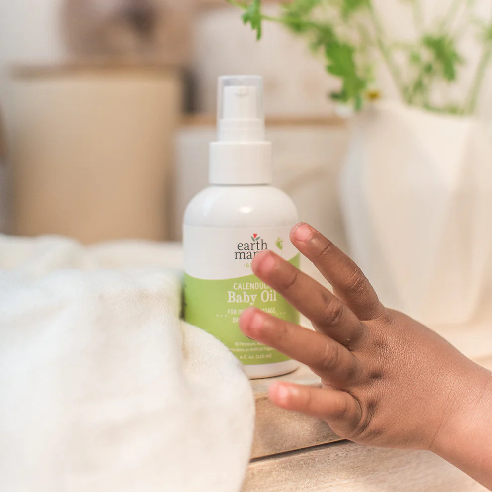 Earth mama Baby oil.