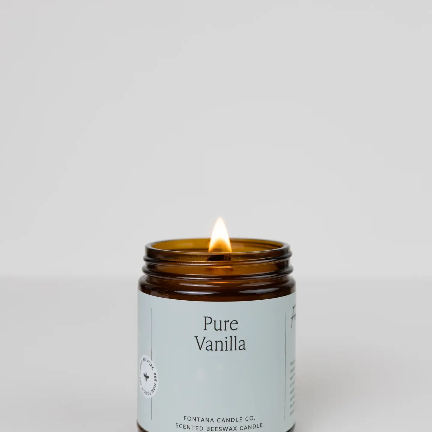 Pure vanilla candle from different angle.
