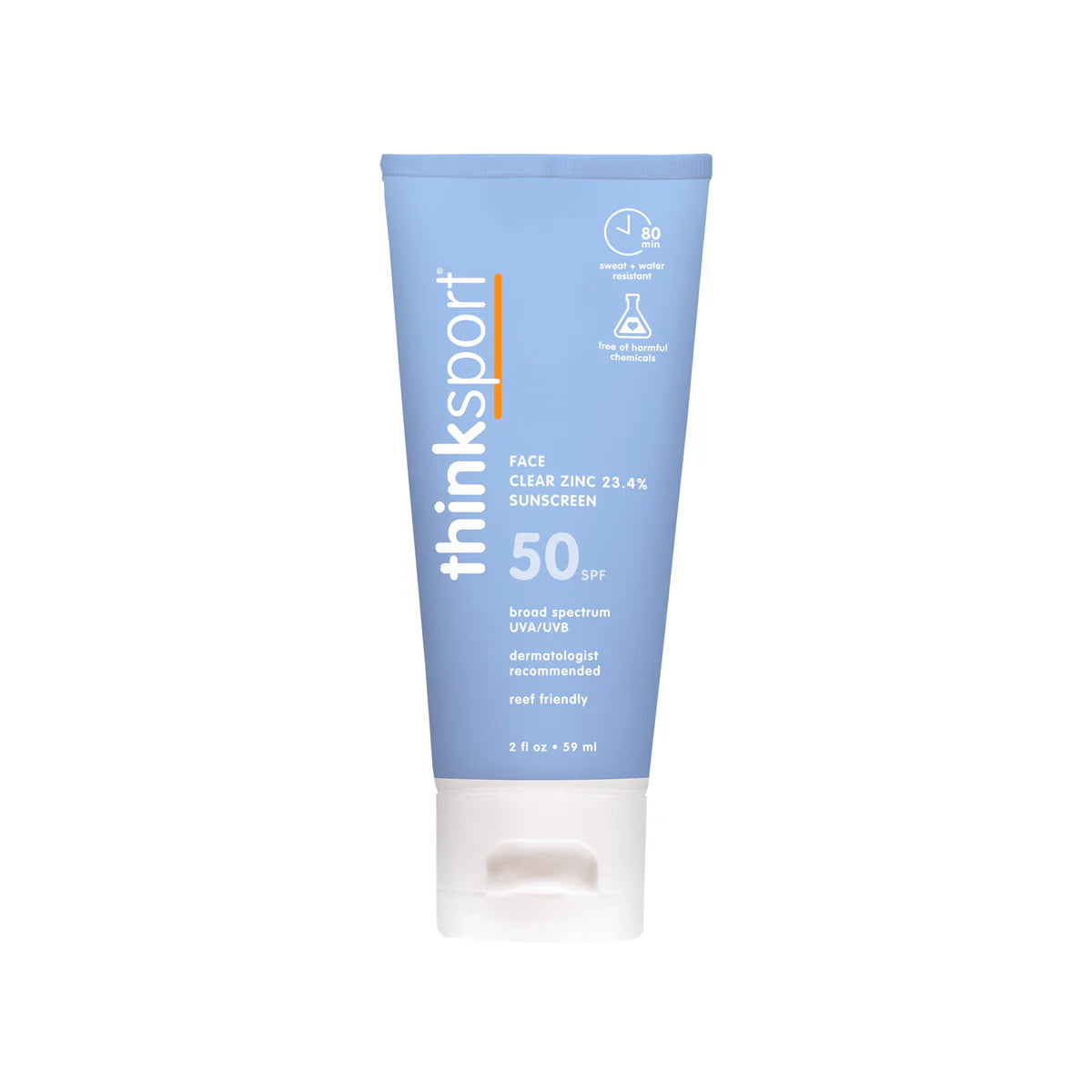 Face Sunscreen- Clear Zinc Oxide- 50 SPF