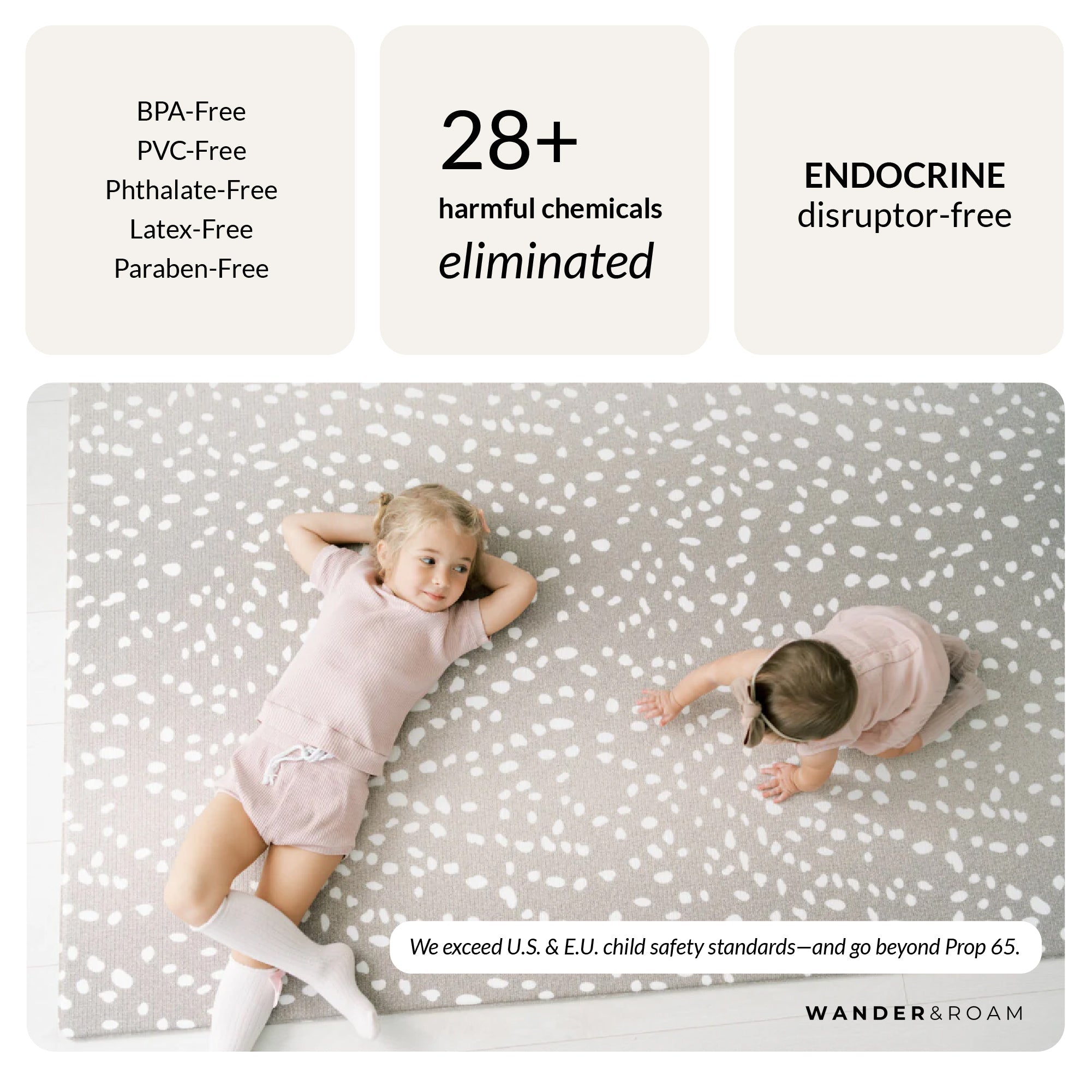 Foam Play Mat - Westin Antelope in Greige