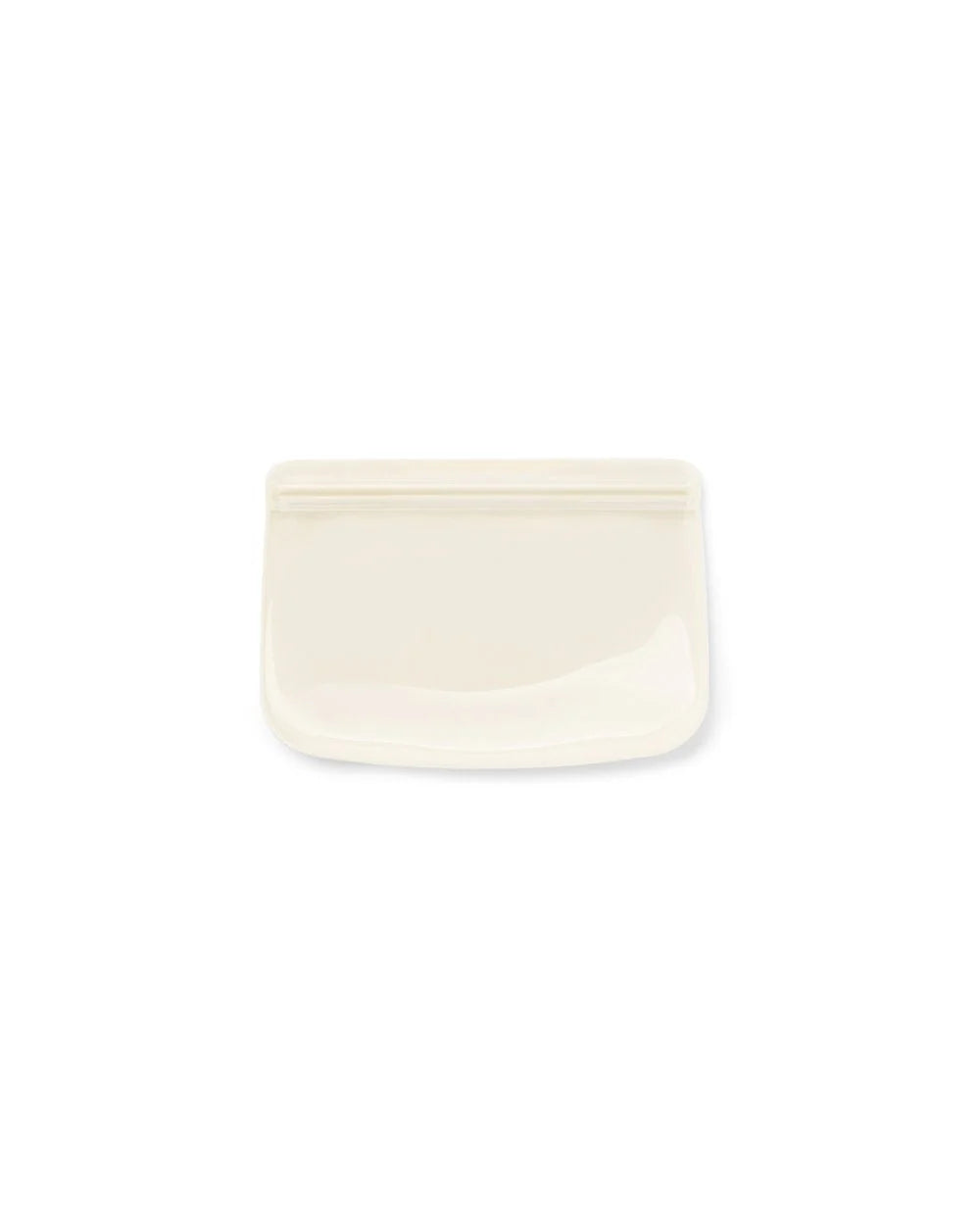 A flat, solid-colored silicone storage bag with a curved corner design, displayed against a white background.