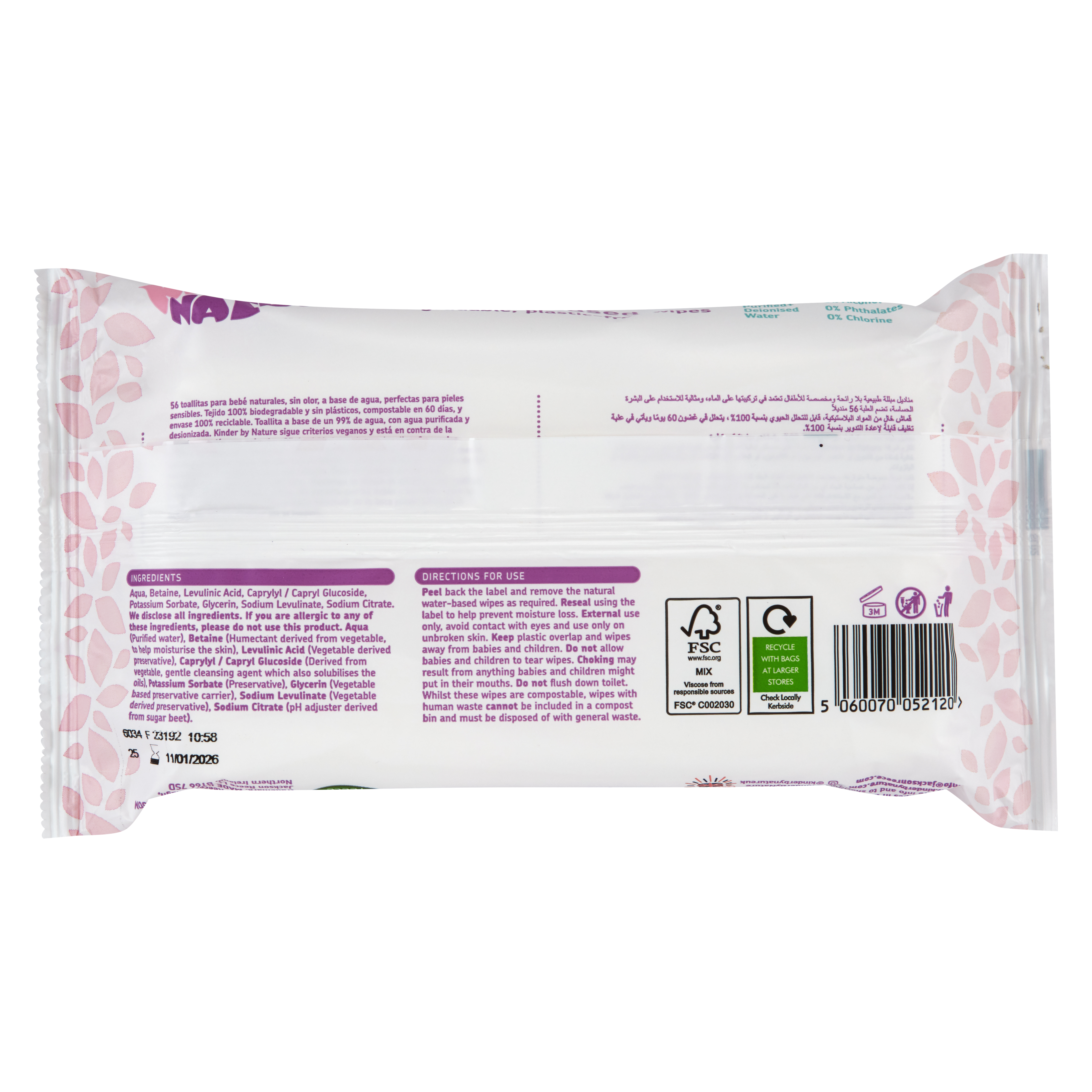 Biodegradable Water-Based Baby Wipes