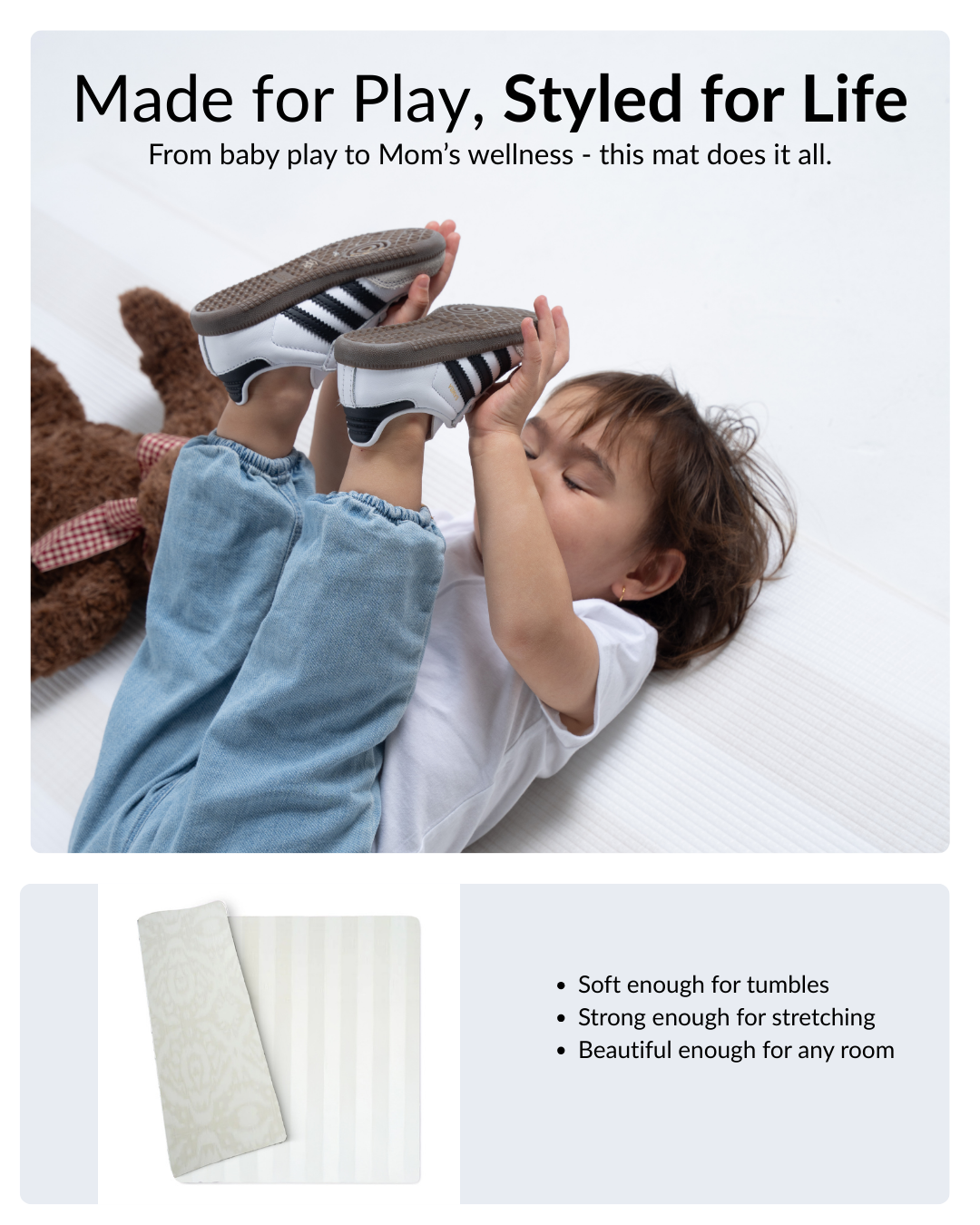 Foam Play Mat - Ciel in Sandy Beige