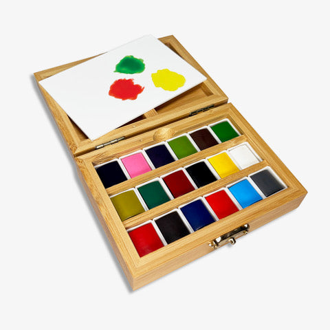 Watercolor Set – Bamboo Box