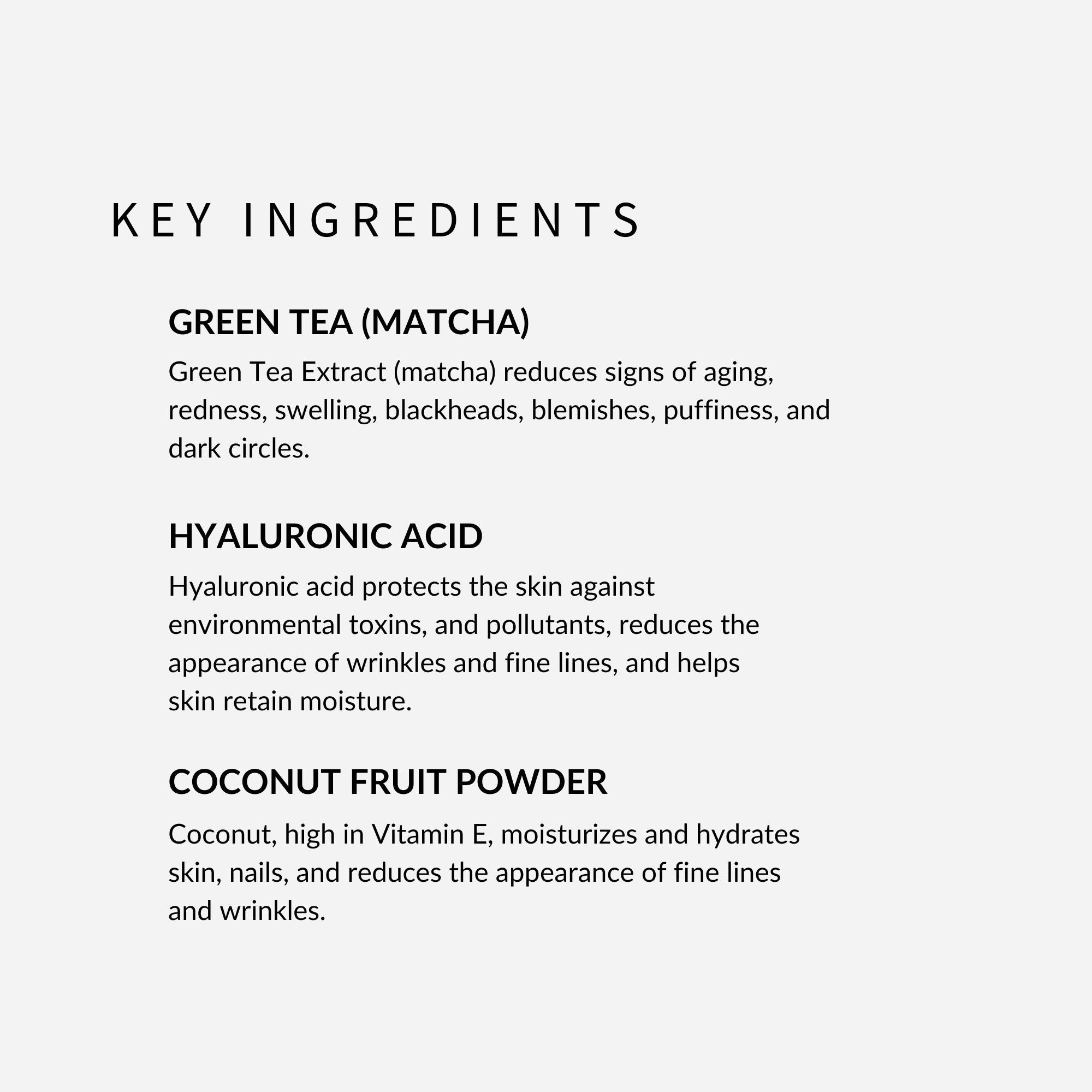 Meet your Match(a) | Matcha + Hyaluronic Acid Dry Defense Mask